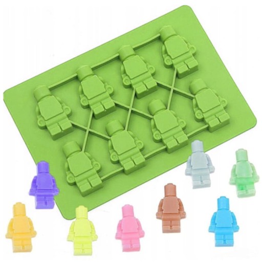 Silikónová forma, forma na čokolády, želé, želé, LEGO Green