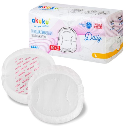 AKUKU ABSORBNÉ LAKTAČNÉ VLOŽKY VEĽKÉ BALENIE 50+10