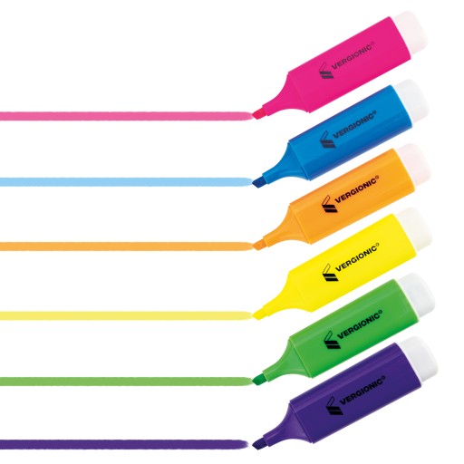 Kancelársky zvýrazňovač HIGHLIGHTERS sada farieb 6 ks