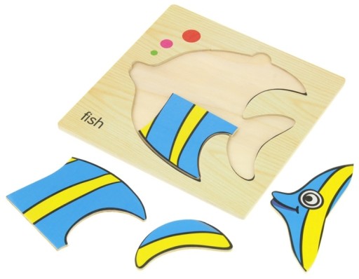 Drevené vzdelávacie puzzle zvieratká Vozidlá