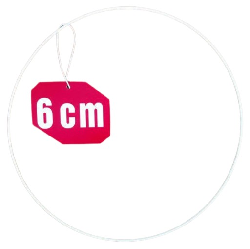 Prsteň lapač snov BIELY 6 cm
