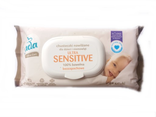Dada Ultra Sensitive vlhčené obrúsky 64 kusov