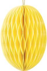Papierová dekorácia HONEYCOMB EGG žltá