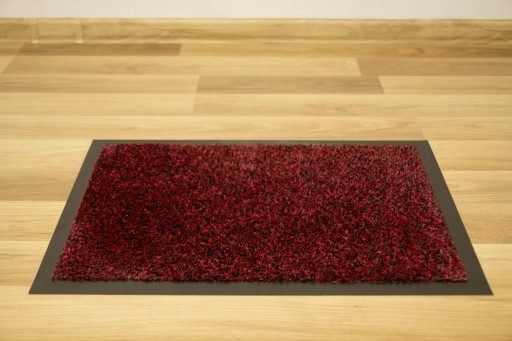 40x60 cm ČIERNA ČERVENÁ POGUMOVÁ ROHOŽKA
