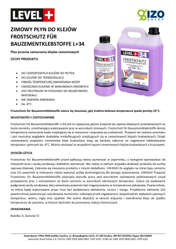 Tekutina na lepidlá 1L Plastifikátor Zima do -8°C L+34