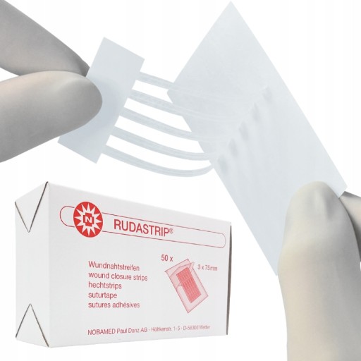 RUDASTRIP Nobamed prúžky na zakrytie rany 3 x 75 mm 5 ks - 1 blister