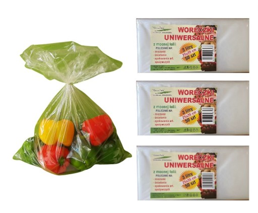 UNIVERZÁLNE VRECKÁ LDPE FÓLIOVÁ 3L 25X35 CM 50 KS