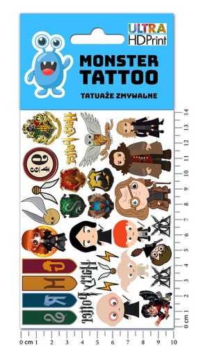 UMÝVAJÚCE DOČASNÉ TETOVANIE PRE DETI HARRY POTTER ORIGINÁLNE DIZAJNY