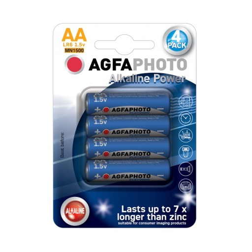 4x AGFAPHOTO BATÉRIA AA LR06 LR6 1,5V ALK.