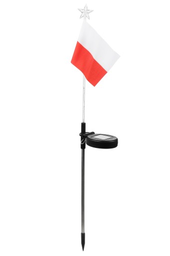 LED SOLÁRNA ZÁHRADNÁ LAMPA S POĽSKOU VLAJKOU