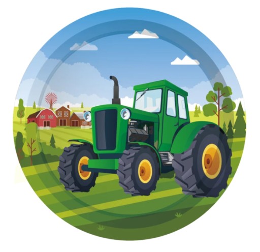 Jednorazové taniere traktor 23 cm 6 ks PARTY CHILD