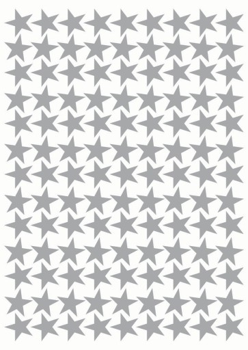 Nálepky STARS Hviezdy 25mm 117ks STRIEBORNÉ