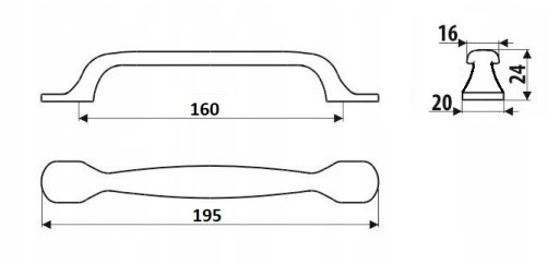 KLASICKÁ NÁBYTKOVÁ ÚCHYTKA ČIERNA LOFT - 160 MM
