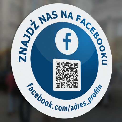 Facebook QR nálepka 10x10