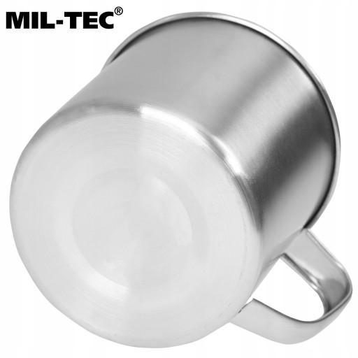 Nerezový turistický vojenský hrnček Mil-Tec 500 ml