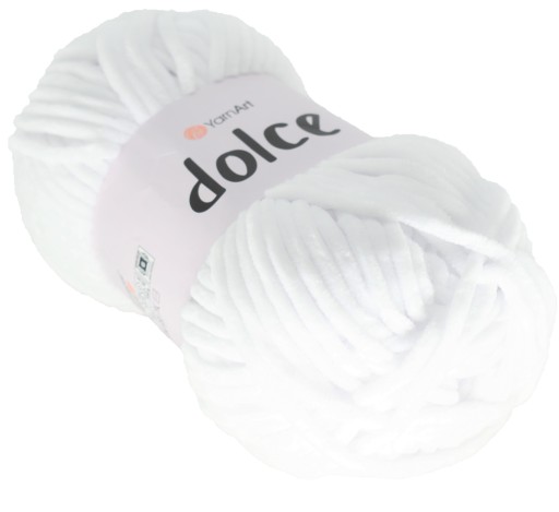 Priadza YarnArt Dolce, farba 741 White, 100 gramov