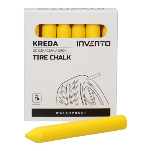 Kriedový značkovač, vodotesný značkovač pneumatík, Yellow Invento, 1 kus, vulkanizovaný
