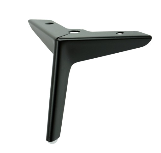 Diamantová nábytková noha 13 cm, moderná, čierna
