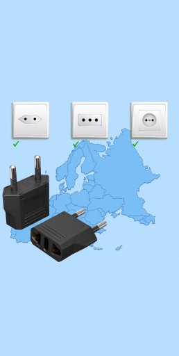 KONVERTOR ZÁSTRČKY SIEŤOVÉHO ADAPTÉRA EU PL do USA