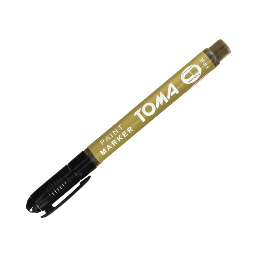 Olejový MARKER permanentný vodeodolný nezmazateľný 1,5mm TOMA zlatý