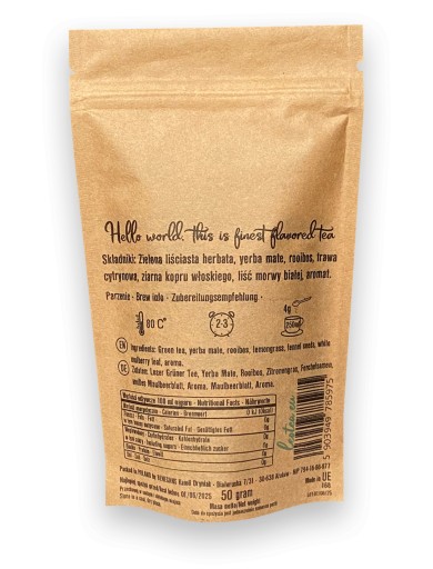 Zelený čaj Yerba Mate Rooibos limetkový DETOX