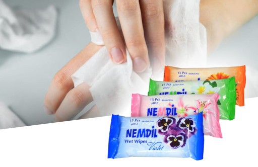 Nemdil vlhčené obrúsky 15 ks, mix vôní