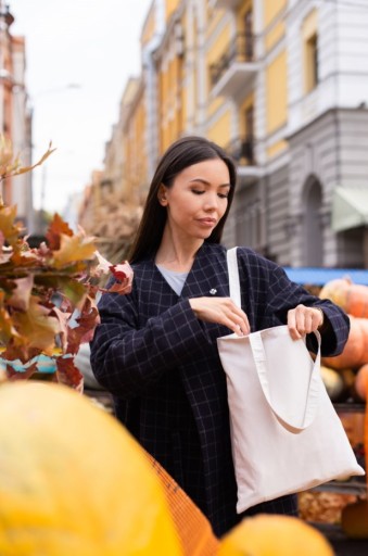 Bavlnená taška 380 x 420 mm ECRU SHOPPING