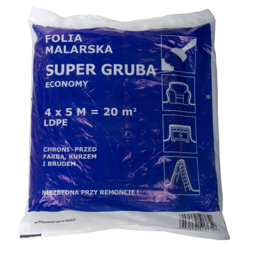 LDPE STAVEBNÁ FÓLIA 4*5M, EXTRA SILNÁ HRÚBKA: PRIBLIŽNE 45