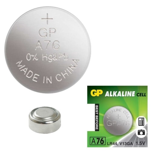 Alkalická batéria GP LR44 A76 tlačidlo 10 ks.