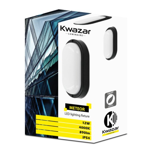 VONKAJŠIE NÁstenné MINI FASÁDNE LAMPA 12W IP54 ČIERNA