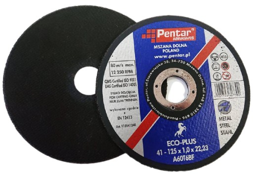 Oceľový rezací kotúč na kov 125 x 1 x 22 mm silný Pentar