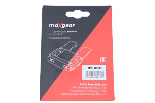 89-0011 DOSKA POISTKA MAXI 50A MAXGEAR