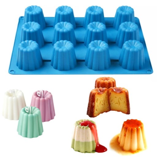 SILIKÓNOVÁ FORMA NA CANELLE MUFFIN PANA COTTA CANELE forma na MUFFINY 12