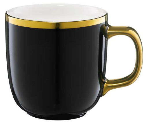 HRNČEK SO ZLATOU RÚČKOU 330ML ROYAL BLACK AMBITION