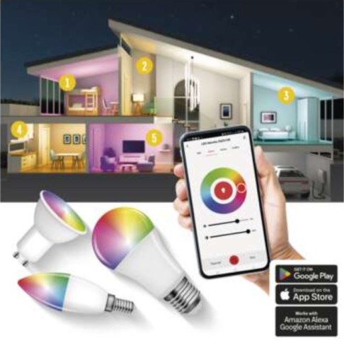GoSmart MR16 GU10 LED žiarovka 4,8W (35W) 400lm RGB stmievateľná Wi-Fi