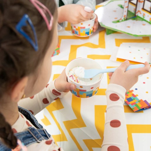 Ice Cream Cups Building Blocks Colorful Birthday 6 ks