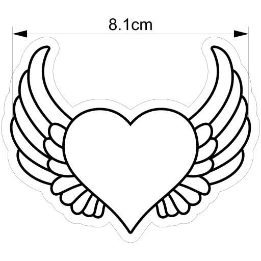 PREMIUM Formička na perníky a sušienky VALENTÍN Srdiečkové krídla 8 cm
