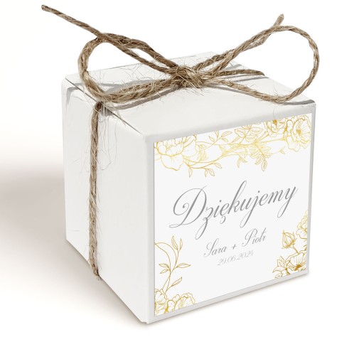 Ďakujem box Wedding 2 PERS fondán. VZORKY