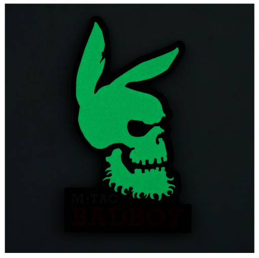 BAD BOY Emblem PATCH SPADE CARD SVIETEĽNÝ VELCRO M-TAC ČIERNA