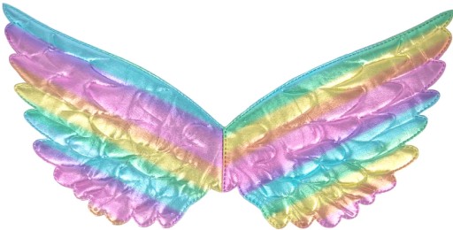 Farebný kostým s krídlami, maškarné šaty, dúhové narodeniny, karneval