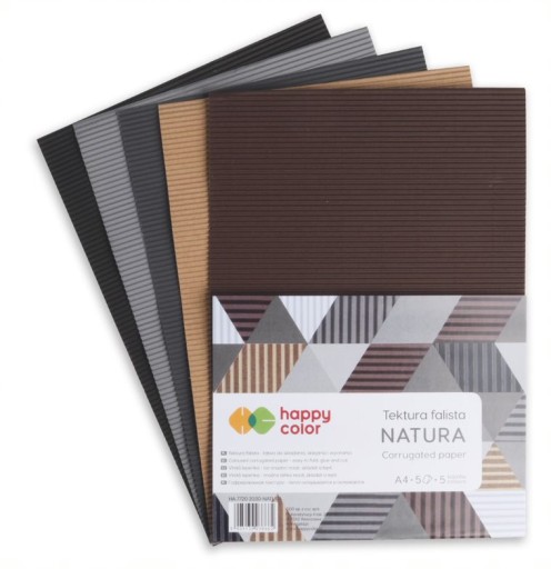 Vlnitá lepenka NATURA, A4, 5 listov, 5 brúsených pl
