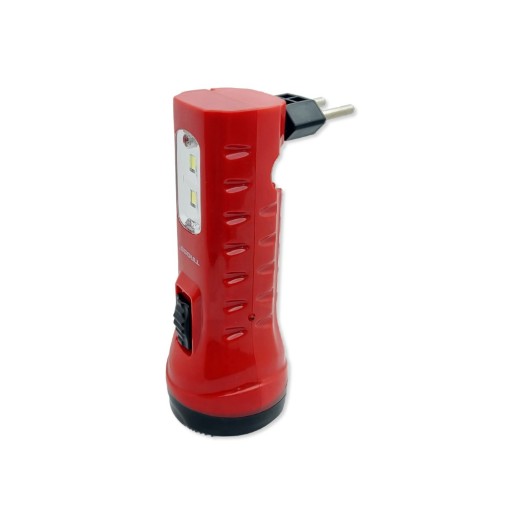Klasická LED dobíjacia baterka so zástrčkou 14CM, manuálna, 2 režimy, 120 m