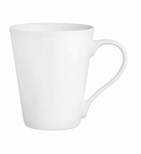 Biely klasický keramický hrnček s uškom Maja 280ml na kávu a čaj
