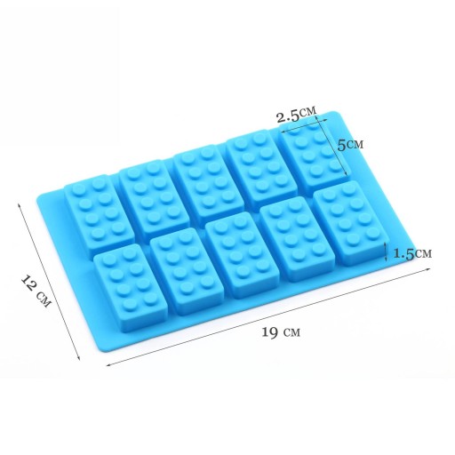 Silikónová forma na mydlá LEGO BRICKS 10 ks.