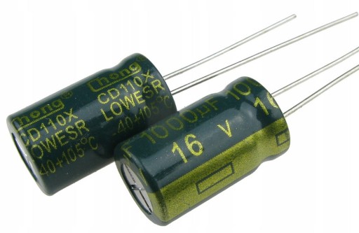 Kondenzátor 1000uF-16V 1000uF/16V 8X16 lowESR 105C