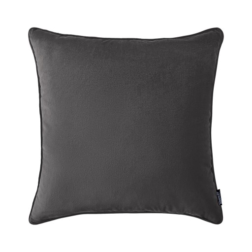 Dekoratívna obliečka na vankúš 45x45 zamat Lush tmavošedá