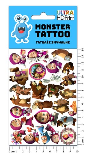 UMÝVACIE TETOVANIE PRE DETI MAŠA A MEDVEĎ ORIGINÁLNE DIZAJNY