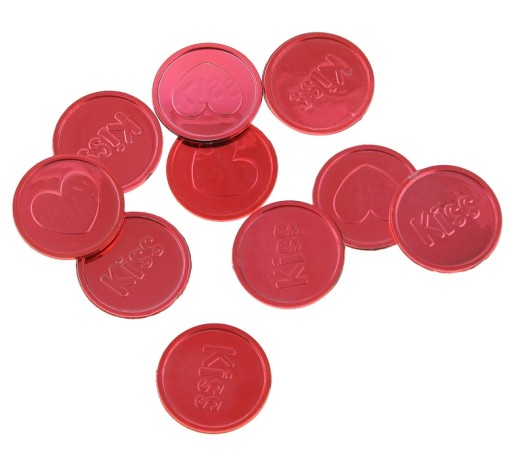 Valentínske mince Kiss pre zamilované páry Valentínske 24 ks.