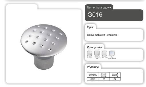 NÁBYTKOVÁ KĽÚČKA K SKRINE G016/MAT CHROM (A054) AMIX