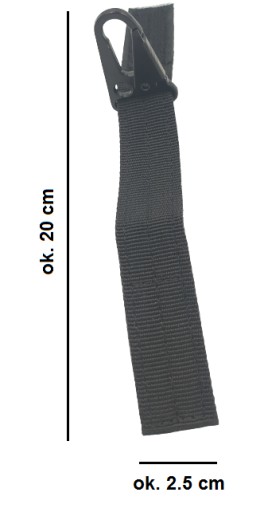 Molle háčik na opasok, batoh, kľúče, čierny